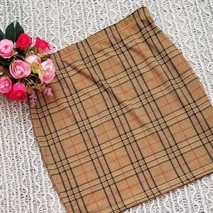 Plaid Print Bodycon skirt
